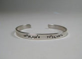 Women's Sterling Silver Cuff Bracelet w/ Lat and Long, 6mm-Elizabeth Prior